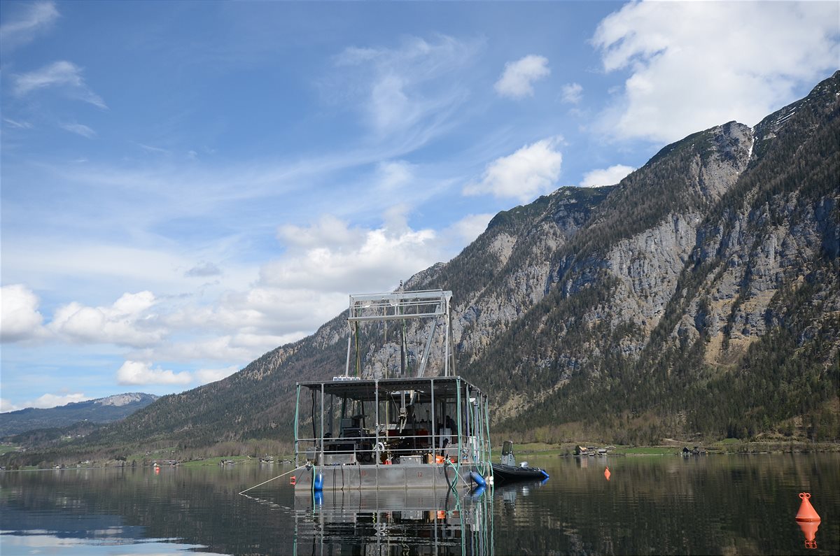 State-of-the-art Drilling Platform on Lake Hallstatt