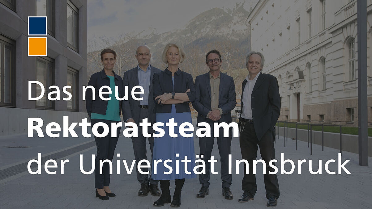 Das neue Rektor:innenteam der Universität Innsbruck 